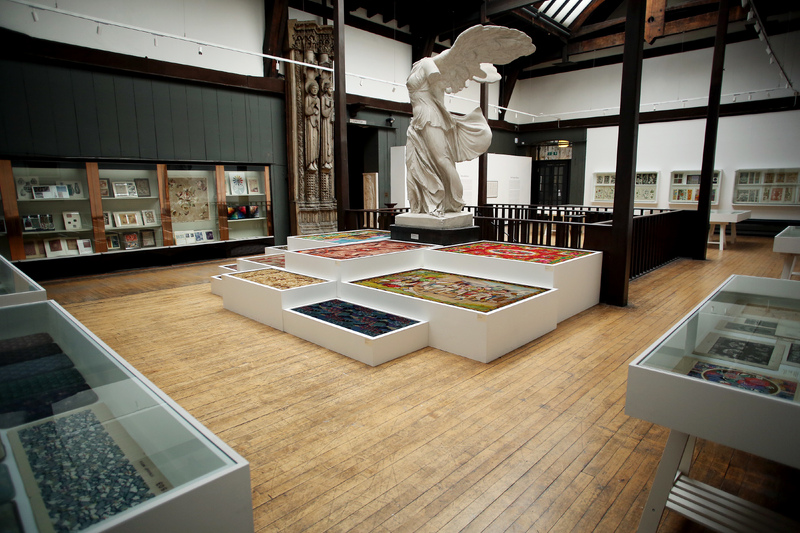 Interwoven Connections: The Stoddard Templeton Design Studio and Design Library, 1843-2005 (installation view)  Mackintosh Museum, The Glasgow School of Art, 9 Nov 2013 – 11 Jan 2014. Photo Janet Wilson
