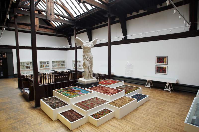 Interwoven Connections: The Stoddard Templeton Design Studio and Design Library, 1843-2005 (installation view)  Mackintosh Museum, The Glasgow School of Art, 9 Nov 2013 – 11 Jan 2014. Photo Janet Wilson