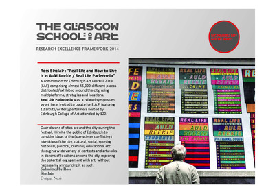 "Real Life and How to Live it in Auld Reekie / Real Life Parledonia"