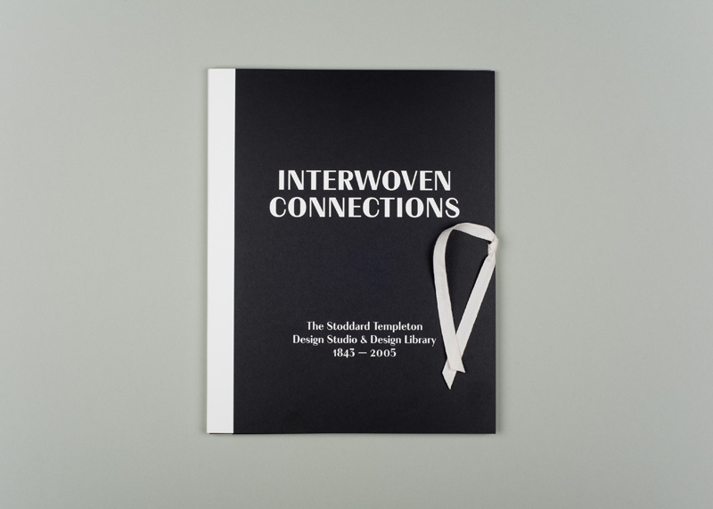 Interwoven Connections: The Stoddard Templeton Design Studio and Design Library, 1843-2005. Designed and photographed by Maeve Redmond.