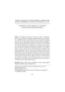 Mapping the Moment: A spatio-temporal interface for studying performance culture, Nottingham 1857-1867