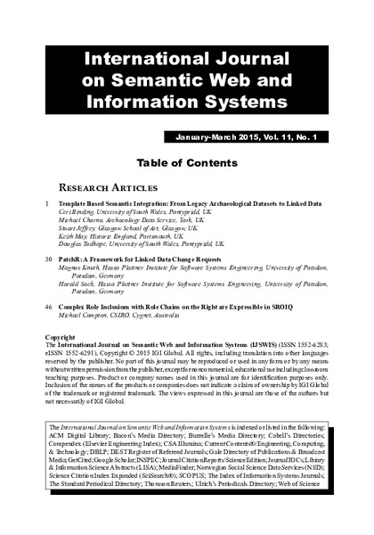 Template Based Semantic Integration: From Legacy Archaeological Datasets to Linked Data