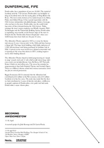 Becoming Awesomestow - profiling investments in cultural assets and creative quarters in British towns and their impact on regeneration