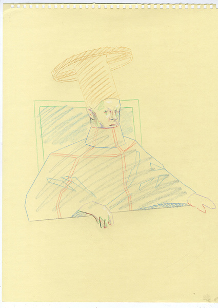 Laurence Figgis, General Trite, 2014, crayon on paper, 40.6 x 30.5