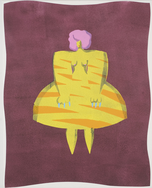 Laurence Figgis, Hip or Hipocampus, 2015, gouache, acrylic on paper mounted on canvas, 40 x 30 cm