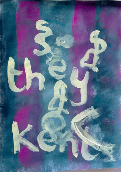 Laurence Figgis, You are My..., 2015, acrylic on paper mounted on foam-board and painted wood frame, 42 x 30 cm