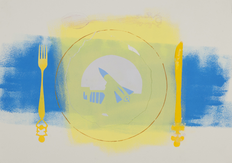 Amuse the Ckorpus-Total, 2015, acrylic, gouache, pasted paper on paper mounted on foam-board, 42 x 29.8 cm
