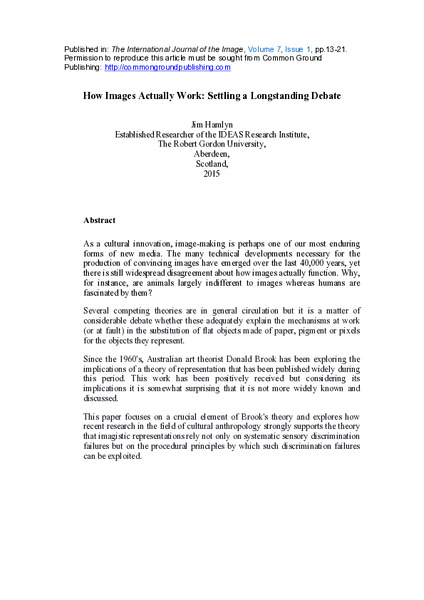 How Images Work: Settling a Longstanding Debate