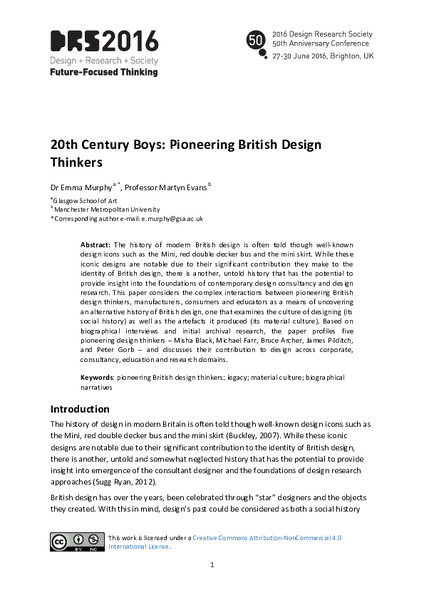 20th Century Boys: Pioneering British Design Thinkers