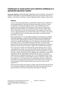 Challenges to social justice and collective wellbeing in a globalised education system: introduction