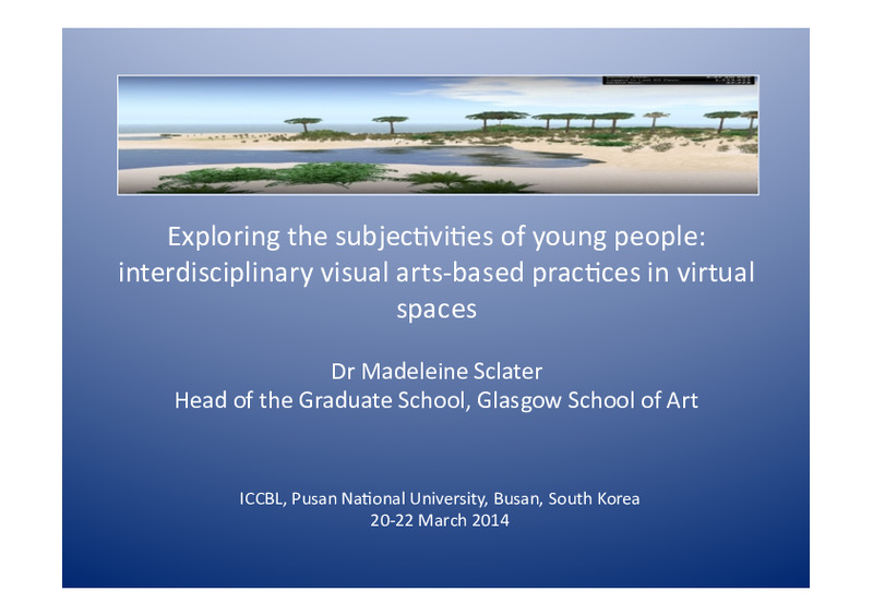 Exploring the subjectivities of young people: interdisciplinary visual arts-based practices in virtual spaces [Invited Guest Speaker]