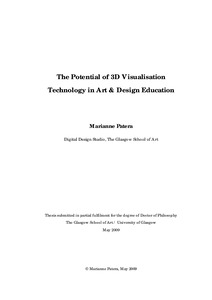 The potential of 3D visualisation technology in art and design education