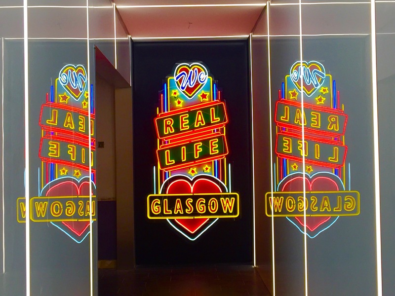 'We Love Real Life Glasgow' Site Specific Neon Sculptural Installation.