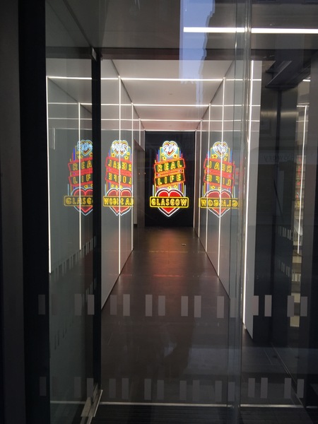 'We Love Real Life Glasgow' Site Specific Neon Sculptural Installation.