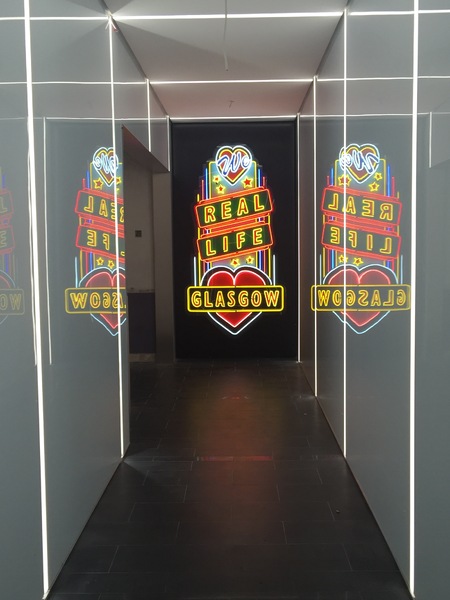 'We Love Real Life Glasgow' Site Specific Neon Sculptural Installation.
