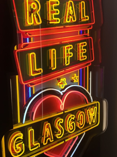 'We Love Real Life Glasgow' Site Specific Neon Sculptural Installation.