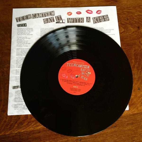 Teen Canteen, Say it All With A Kiss, Album Cover and Campaign, including temporary Installations, postcards, t-shirts