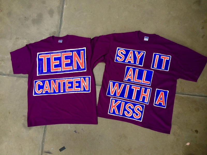 Teen Canteen, Say it All With A Kiss, Album Cover and Campaign, including temporary Installations, postcards, t-shirts