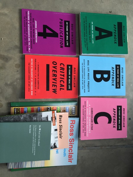 'Ross Sinclair: 20 Years of Real Life'  PhD by Published work