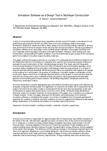 Simulation Software as a Design Tool in Multilayer Construction
