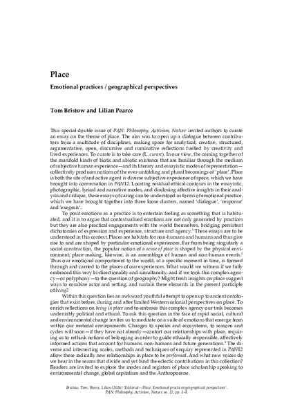 Editorial article introducing scope of journal edition