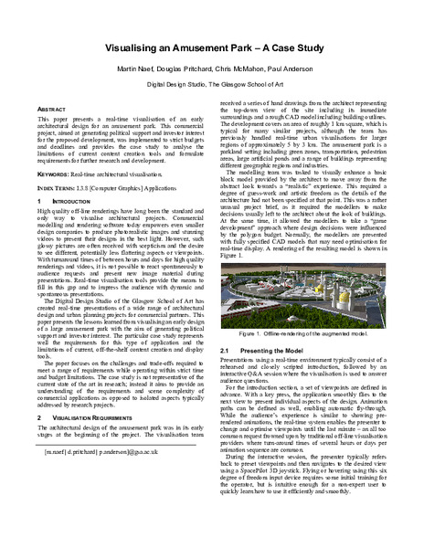 Visualising an Amusement Park - A Case Study