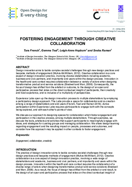 Fostering Engagement Through Creative Collaboration
