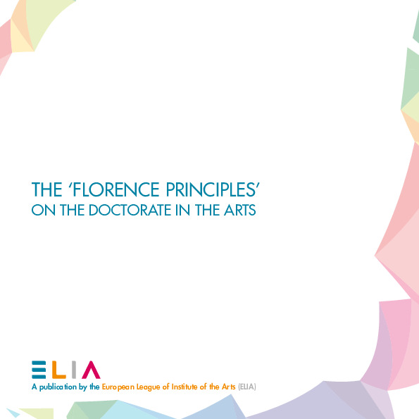 The 'Florence Principles' on the Doctorate in the Arts