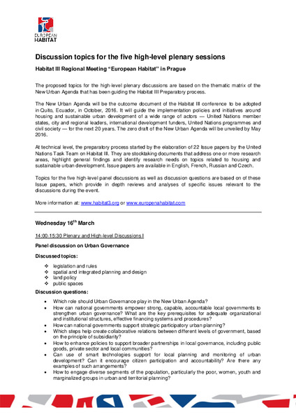 Urban Environment and Resilience