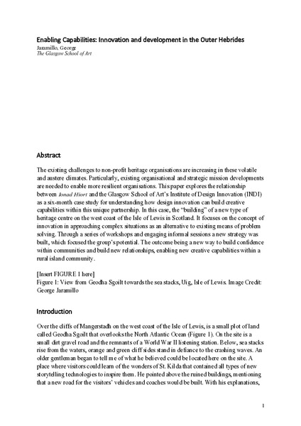 Enabling Capabilities: Innovation and development in the Outer Hebrides