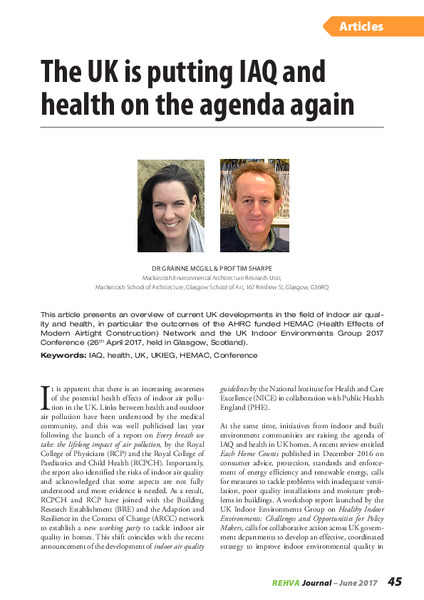 The UK is putting IAQ and health on the agenda again