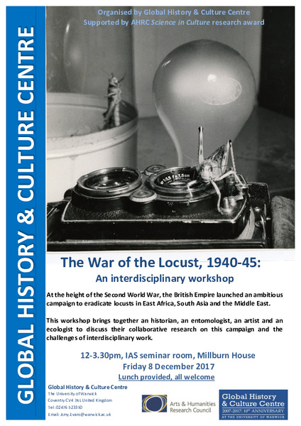 The War of the Locust, 1940-1945: an interdisciplinary workshop