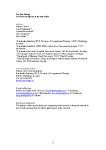 Not just things: The roles of objects at the end of life