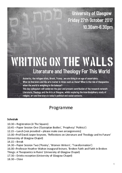 Art: Enactment, Presence and Prophecy