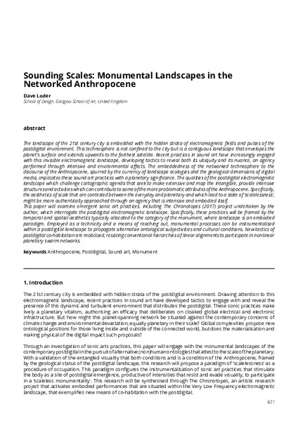 Sounding Scales: Monumental Landscapes in the Networked Anthropocene
