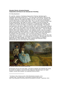 Mr and Mrs Andrews: A solo exhibition of new Painting by Ian Gonczarow