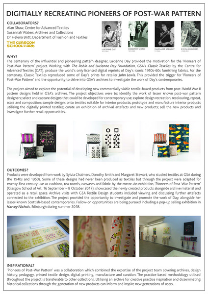 Poster - Photographs courtesy of Robin & Lucienne Day Foundation, GSA Archives & Collections, Jack McCombe