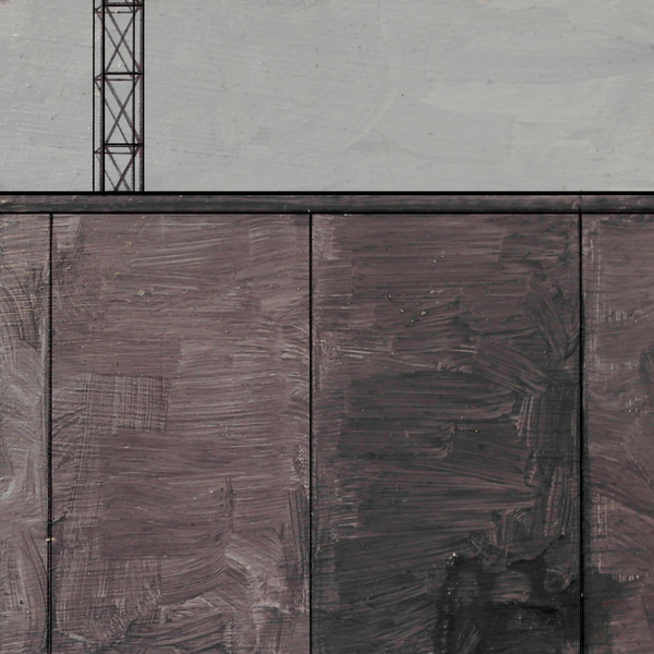Demolition Site, oil on board, 15x15cm, 2017