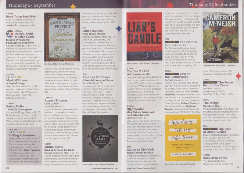 Wigtown Book Festival, Main programme event: A Scots Dictionary of Nature
