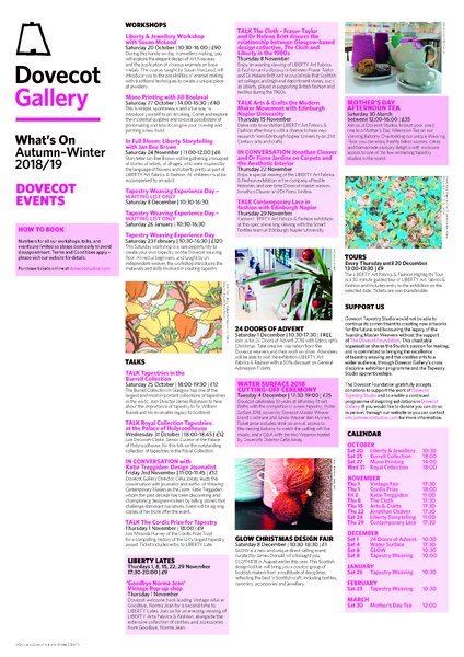 Dovecot Listings Autumn-Winter 2018-19