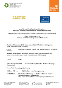 Law, Arts & Island Resilience