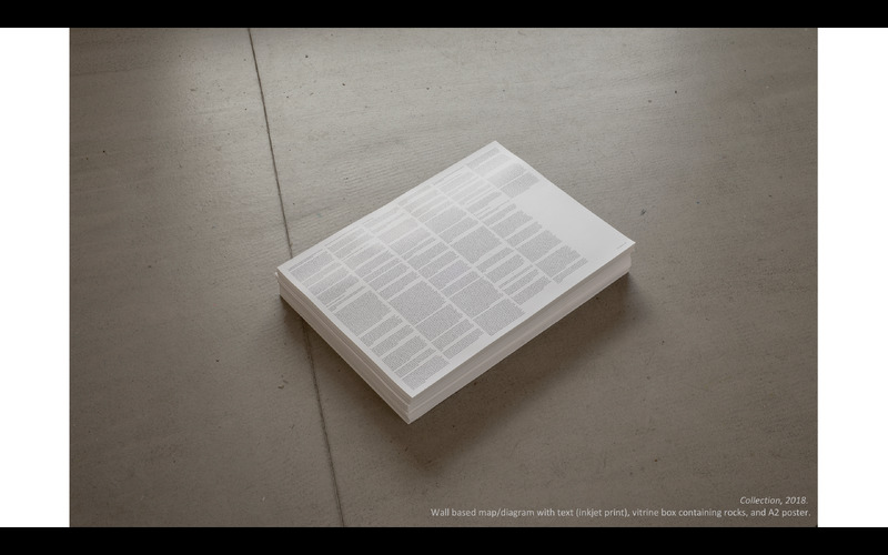 "Collection" and other pieces in a body of work related to geology and time
