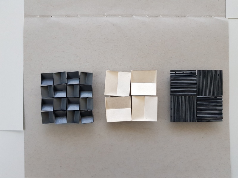paper models and finished silver pieces