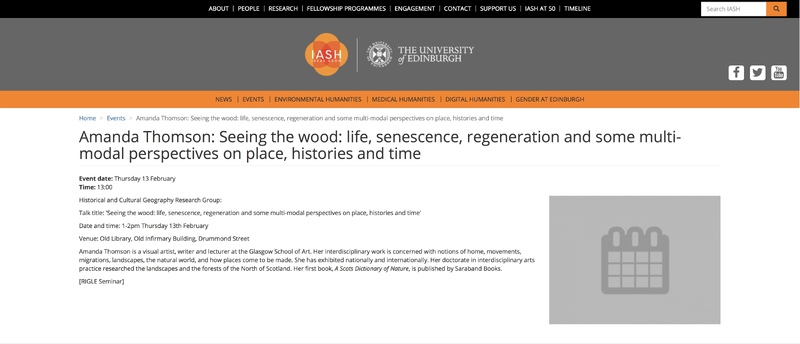 Seeing the wood: life, senescence, regeneration and some multi-modal perspectives on place, histories and time
