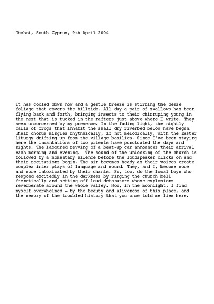 Coffee Letters (extract)
