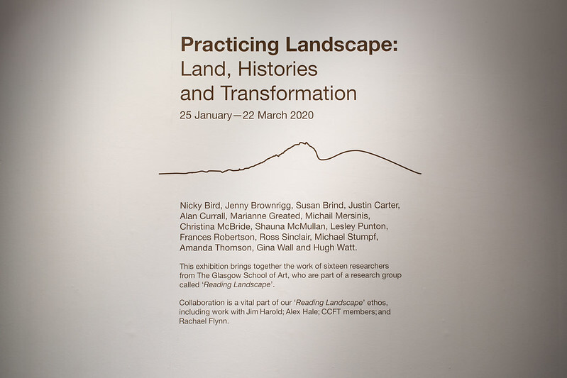 Installation shot, ‘Practicing Landscape: Land, Histories and Transformation’, (2020), The Lighthouse, Glasgow. Photo: Jack McCombe