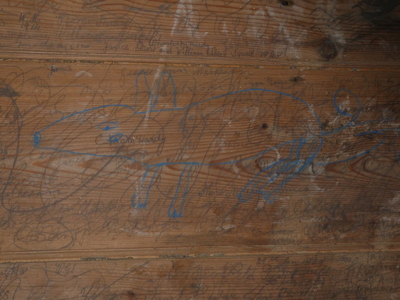 Graffiti, North Barn, Scalan Mills, Moray