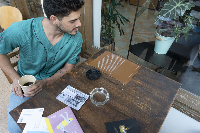 'Coffee Letters' installed in Home for Cooperation, for Buffer Fringe VI, 2019, Nicosia