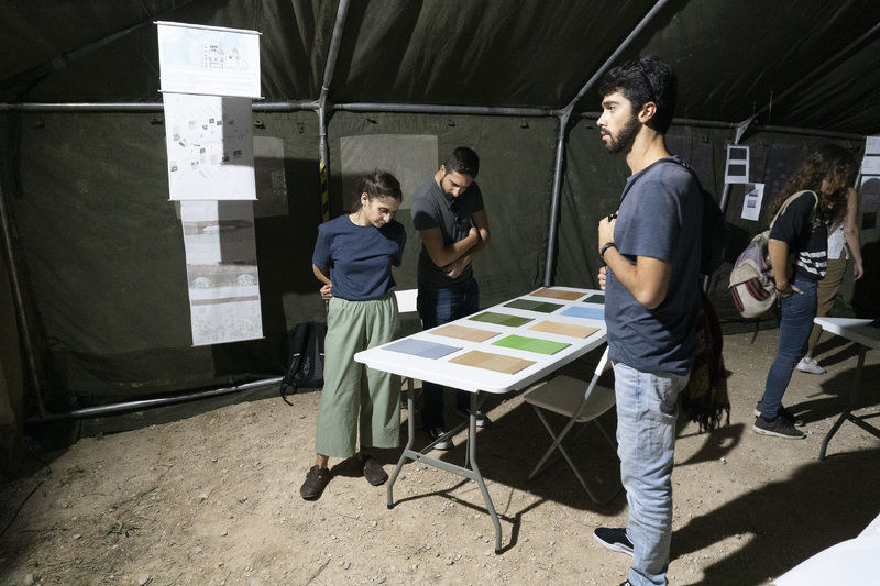 'Coffee Letters' installed in UN Tent, for 'Urban Glendi:  CCFT', Buffer Fringe VI, 2019, Nicosia