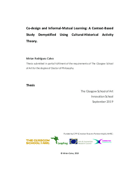 Co-design and Informal-Mutual Learning: A Context-Based Study Demystified Using Cultural-Historical Activity Theory